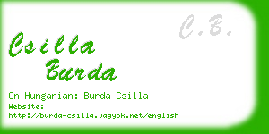 csilla burda business card